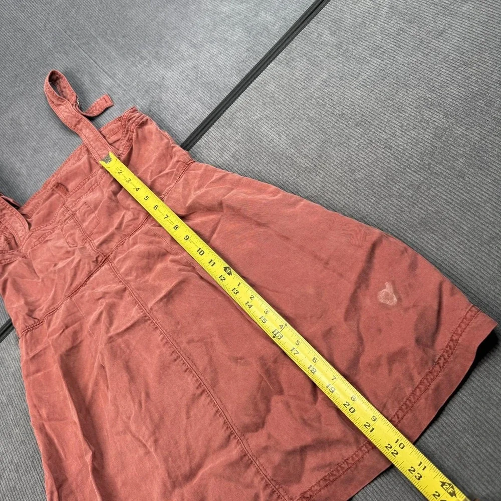 Abercrombie & Fitch Pinafore Mini Dress Terracotta Red Overall Straps Small Y2k - Picture 8 of 9